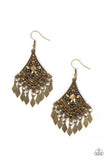 Indie Iridescence - Brass ~ Paparazzi Earrings - Glitzygals5dollarbling Paparazzi Boutique 