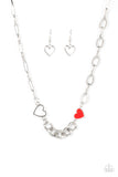 Paparazzi Necklace ~ Little Charmer - Red - Glitzygals5dollarbling Paparazzi Boutique 