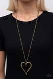 Paparazzi Necklace ~ Hopelessly In Love - Brass - Glitzygals5dollarbling Paparazzi Boutique 