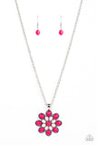 In the MEADOW of Nowhere - Pink ~ Paparazzi Necklace - Glitzygals5dollarbling Paparazzi Boutique 