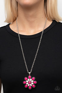 In the MEADOW of Nowhere - Pink ~ Paparazzi Necklace - Glitzygals5dollarbling Paparazzi Boutique 