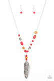Watch Me Fly - Red ~ Paparazzi Necklace - Glitzygals5dollarbling Paparazzi Boutique 