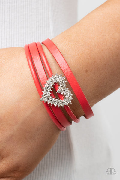 Wildly in Love - Red ~ Paparazzi Bracelet - Glitzygals5dollarbling Paparazzi Boutique 
