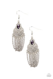 Pressed for CHIME - Purple ~ Paparazzi Earrings - Glitzygals5dollarbling Paparazzi Boutique 