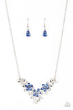 Floral Fashion Show - Blue ~ Paparazzi Necklace - Glitzygals5dollarbling Paparazzi Boutique 