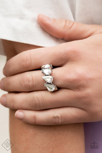 Paparazzi Ring ~ Bling or Bust - White - Glitzygals5dollarbling Paparazzi Boutique 
