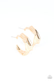 Cutting Edge Couture - Gold ~ Paparazzi Earrings - Glitzygals5dollarbling Paparazzi Boutique 