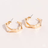 Cutting Edge Couture - Gold ~ Paparazzi Earrings - Glitzygals5dollarbling Paparazzi Boutique 