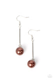 Pearl Redux - Brown ~ Paparazzi Earrings - Glitzygals5dollarbling Paparazzi Boutique 