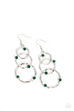 Revolving Radiance - Green ~ Paparazzi Earrings - Glitzygals5dollarbling Paparazzi Boutique 