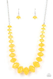 Happy-GLOW-Lucky - Yellow ~ Paparazzi Necklace - Glitzygals5dollarbling Paparazzi Boutique 