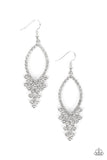 GLOWING off the Deep End - White ~ Paparazzi Earrings - Glitzygals5dollarbling Paparazzi Boutique 