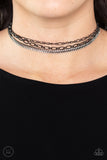 Glitter and Gossip - Black ~ Paparazzi Necklace Choker - Glitzygals5dollarbling Paparazzi Boutique 