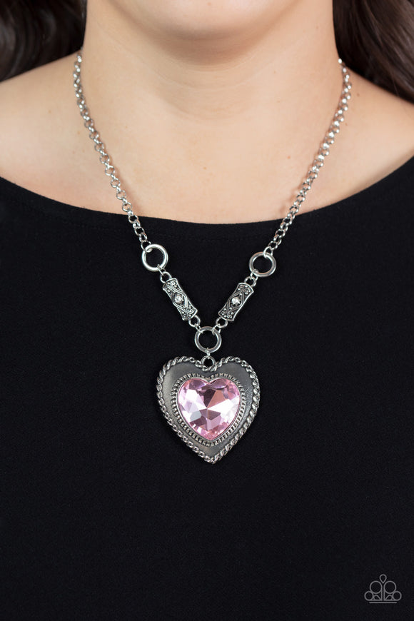 Heart Full of Fabulous - Pink ~ Paparazzi Necklace - Glitzygals5dollarbling Paparazzi Boutique 