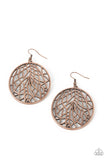 Fractured Foliage - Copper ~ Paparazzi Earrings - Glitzygals5dollarbling Paparazzi Boutique 