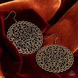 The Whole Nine VINEYARDS - Brass ~ Paparazzi Earrings - Glitzygals5dollarbling Paparazzi Boutique 