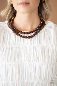 Greco Getaway - Brown ~ Paparazzi Necklace - Glitzygals5dollarbling Paparazzi Boutique 