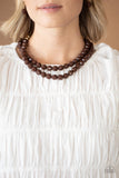 Greco Getaway - Brown ~ Paparazzi Necklace - Glitzygals5dollarbling Paparazzi Boutique 