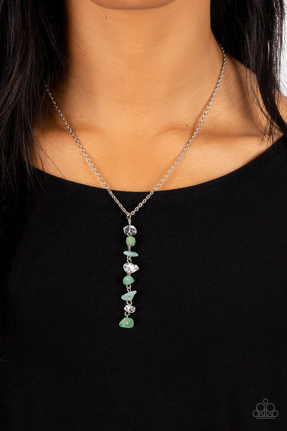 Tranquil Tidings - Green ~ Paparazzi Necklace - Glitzygals5dollarbling Paparazzi Boutique 