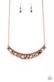 The Only SMOKE-SHOW in Town - Copper ~ Paparazzi Necklace - Glitzygals5dollarbling Paparazzi Boutique 