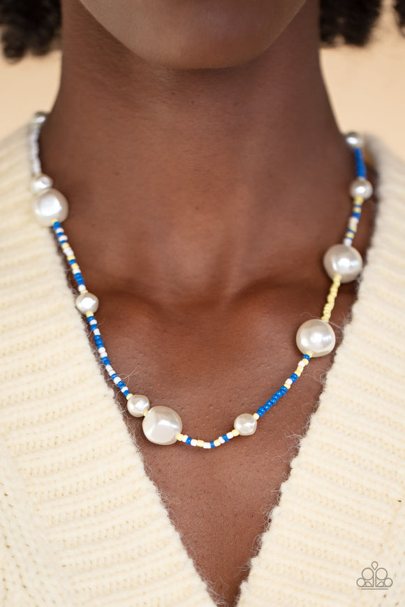 Paparazzi Necklace ~ Modern Marina - Blue - Glitzygals5dollarbling Paparazzi Boutique 