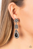 Floral Fantasy - Black ~ Paparazzi Earrings - Glitzygals5dollarbling Paparazzi Boutique 