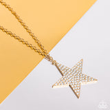 Rock Star Sparkle - Gold ~ Paparazzi Necklace - Glitzygals5dollarbling Paparazzi Boutique 