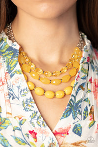 Tropical Hideaway - Yellow ~ Paparazzi Necklace - Glitzygals5dollarbling Paparazzi Boutique 