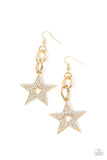 Cosmic Celebrity - Gold ~ Paparazzi Earrings - Glitzygals5dollarbling Paparazzi Boutique 