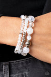 Shoreside Stroll - White ~ Paparazzi Bracelet - Glitzygals5dollarbling Paparazzi Boutique 