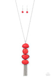 Hidden Lagoon - Red ~ Paparazzi Necklace - Glitzygals5dollarbling Paparazzi Boutique 