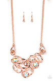 Warp Speed - Copper ~ Paparazzi Necklace - Glitzygals5dollarbling Paparazzi Boutique 