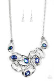 Paparazzi Necklace ~ Warp Speed - Blue - Glitzygals5dollarbling Paparazzi Boutique 