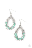 Paparazzi Earrings ~ Lucid Luster - Green - Glitzygals5dollarbling Paparazzi Boutique 