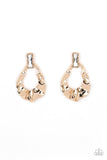 Metro Meltdown - Gold ~ Paparazzi Earrings - Glitzygals5dollarbling Paparazzi Boutique 