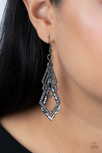 Totally TERRA-ific - Black ~ Paparazzi Earrings - Glitzygals5dollarbling Paparazzi Boutique 