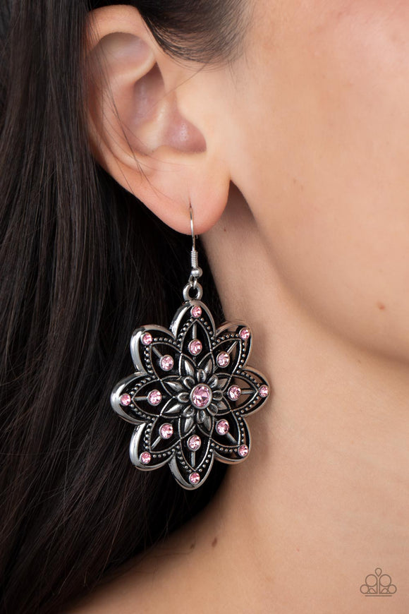 Prismatic Perennial - Pink ~ Paparazzi Earrings - Glitzygals5dollarbling Paparazzi Boutique 