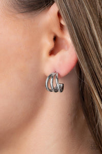 TRIPLE Down - Silver ~ Paparazzi Earrings - Glitzygals5dollarbling Paparazzi Boutique 