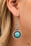 Paparazzi Earrings ~ Mojave Mogul - Blue - Glitzygals5dollarbling Paparazzi Boutique 