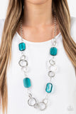 Stained Glass Glamour - Blue ~ Paparazzi Necklace - Glitzygals5dollarbling Paparazzi Boutique 