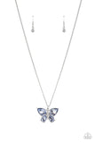 Free-Flying Flutter - Blue ~ Paparazzi Necklace - Glitzygals5dollarbling Paparazzi Boutique 