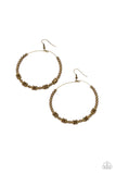 Simple Synchrony - Brass ~ Paparazzi Earrings - Glitzygals5dollarbling Paparazzi Boutique 
