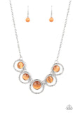 Elliptical Enchantment - Orange ~ Paparazzi Necklace - Glitzygals5dollarbling Paparazzi Boutique 