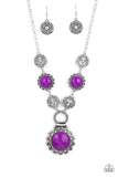Poppy Persuasion - Purple ~ Paparazzi Necklace - Glitzygals5dollarbling Paparazzi Boutique 