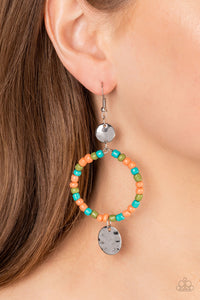 Cayman Catch - Orange ~ Paparazzi Earrings - Glitzygals5dollarbling Paparazzi Boutique 