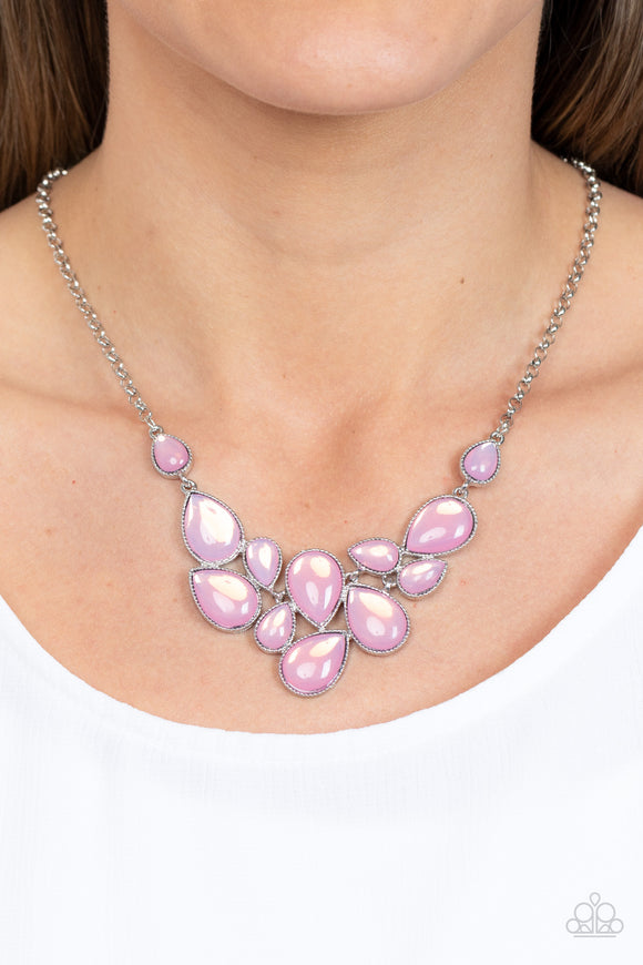 Keeps GLOWING and GLOWING - Pink ~  Paparazzi Necklace - Glitzygals5dollarbling Paparazzi Boutique 