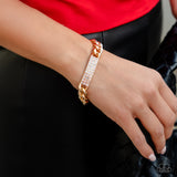 Icy Impact - Gold ~ Paparazzi Bracelet - Glitzygals5dollarbling Paparazzi Boutique 