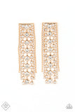 Paparazzi Earrings ~ Starry Streamers - Gold - Glitzygals5dollarbling Paparazzi Boutique 