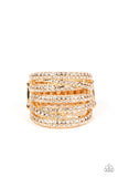 Knock-Out Opulence - Gold ~ Paparazzi Ring - Glitzygals5dollarbling Paparazzi Boutique 