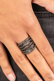 Knock-Out Opulence - Black ~ Paparazzi Ring - Glitzygals5dollarbling Paparazzi Boutique 